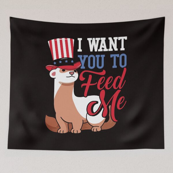Item preview, Feed Ferret US American Flag Ferret Lover Animal Fans Zoo designed and sold by TomGiantDesigns.