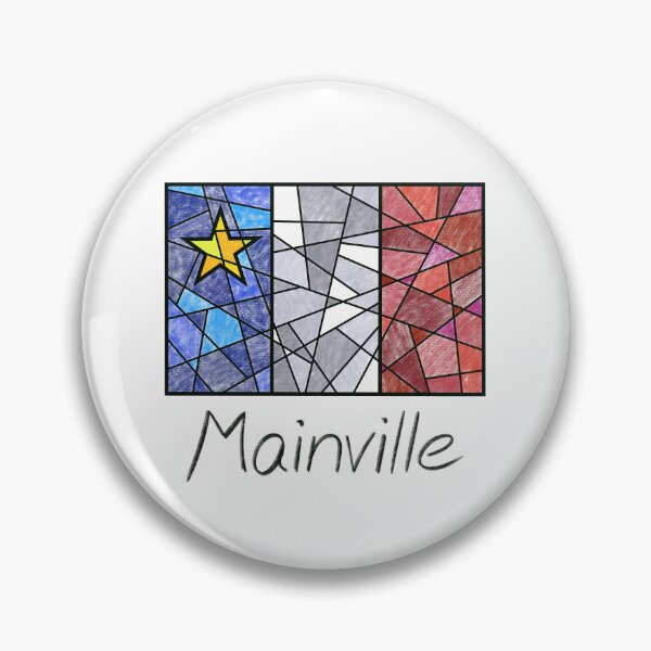 Item preview, Acadian Flag pastel mosaic Mainville - Drapeau acadien mosaïque pastel vitrail Mainville designed and sold by ColoursOfFrance.