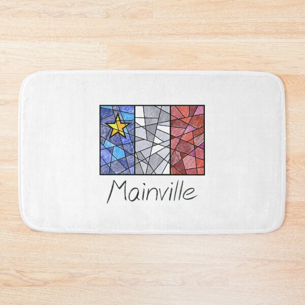 Item preview, Acadian Flag pastel mosaic Mainville - Drapeau acadien mosaïque pastel vitrail Mainville designed and sold by ColoursOfFrance.