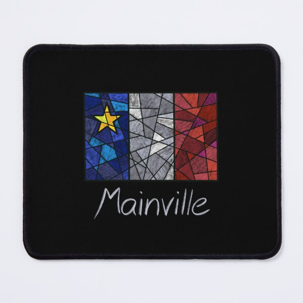Item preview, Acadian Flag pastel mosaic Mainville - Drapeau acadien mosaïque pastel vitrail Mainville designed and sold by ColoursOfFrance.