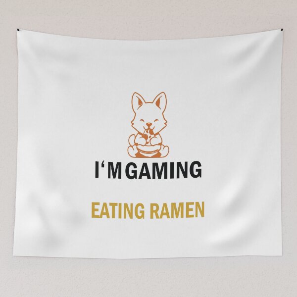 Item preview, I'm gaming and eating ramen funny Premium design  designed and sold by truemoneyman.