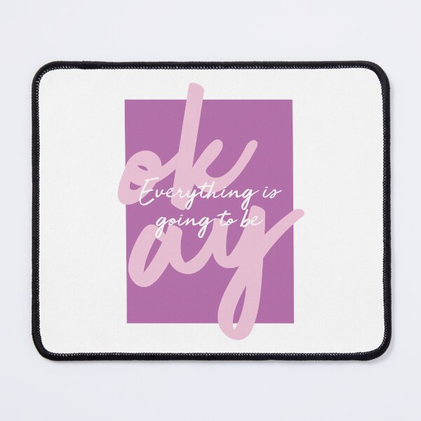 Item preview, Everything is going to be Okay pink motivational quote designed and sold by MarzStudio.