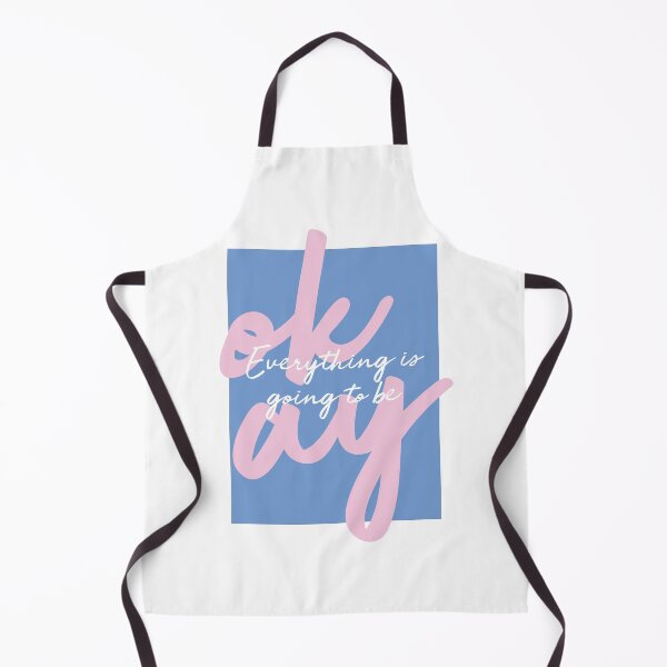 Item preview, Everything is going to be Okay blue and pink motivational quote designed and sold by MarzStudio.