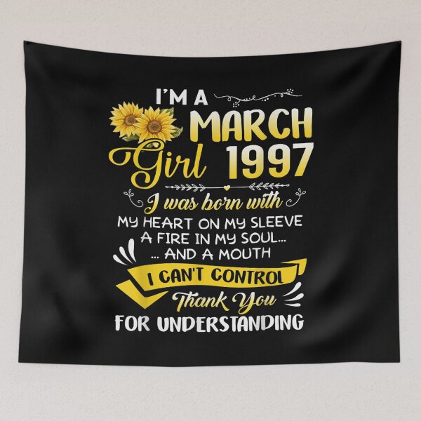Item preview, I'm A March Girl 1997 Sunflower 25th Birthday  designed and sold by tomekae.