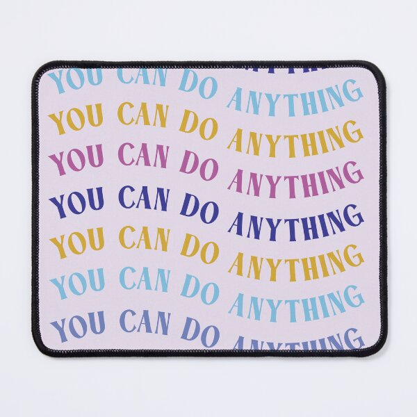 Item preview, You Can Do Anything Wavy Retro Motivational Quote designed and sold by MarzStudio.