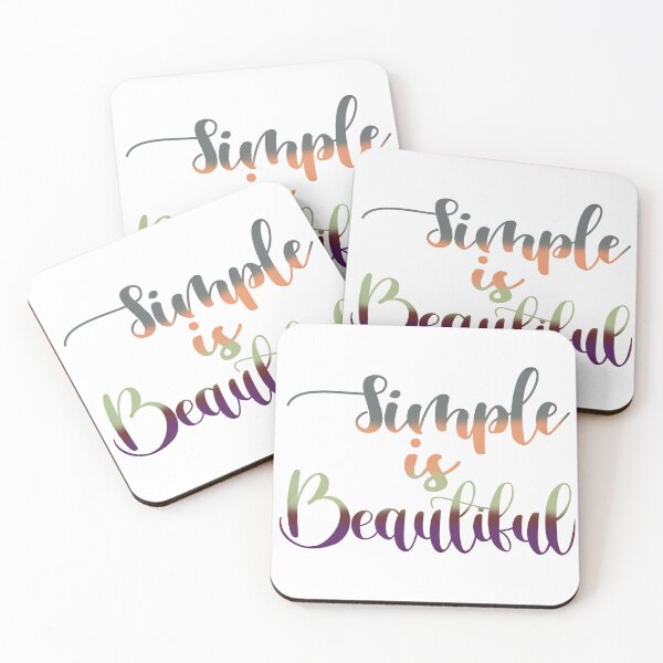 Item preview, Simple is Beautiful Inspirational and Motivational Quote designed and sold by HarrysMomStudio.