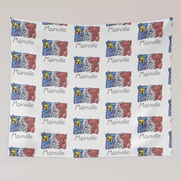 Item preview, Acadian Flag pastel liquid mosaic Mainville - Drapeau acadien mosaïque liquide pastel vitrail Mainville designed and sold by ColoursOfFrance.
