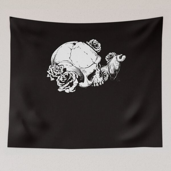 Item preview, Skull Flowers Ferret Fan Animal Lover Zoo Polecat Nature designed and sold by TomGiantDesigns.