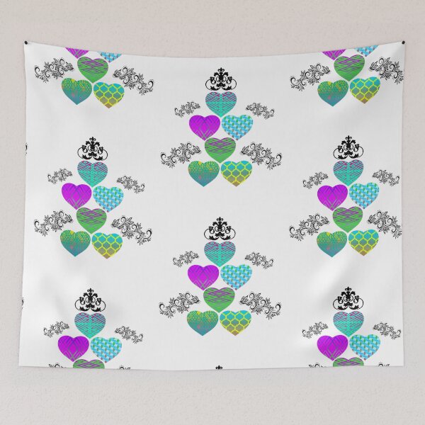 Item preview, Geometric Ombre Valentines Hearts designed and sold by MintGreenBubble.