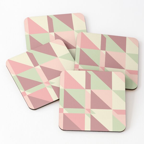 Item preview, Geometric Contemporary Mid Mod Pattern Print Sage Green Pink Mauve Burgundy Wine Rose  designed and sold by Shayna Westfall.