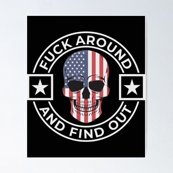 Fuck Around and Find Out Svg, USA Flag Svg, Punisher Skull