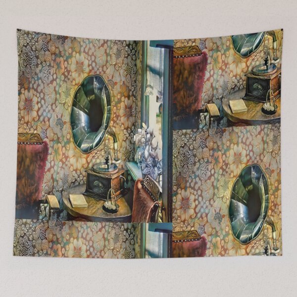 Item preview, Vintage classic phonograph illustration premium art  designed and sold by truemoneyman.