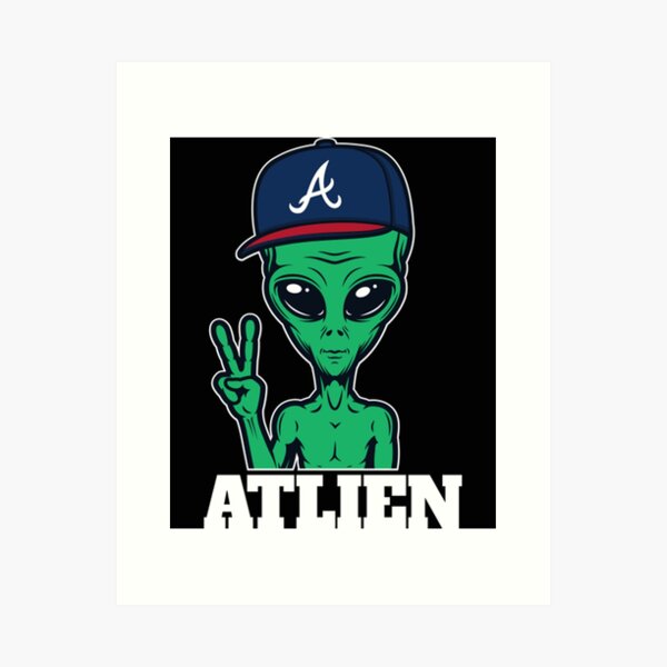 Atliens Stripe On White T Shirt 100% Cotton Atlanta Basketball Hawks Braves  Falcons United Itp