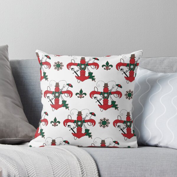 Item preview, Christmas Crawfish Fleur de Lis Pattern designed and sold by StudioBlack.