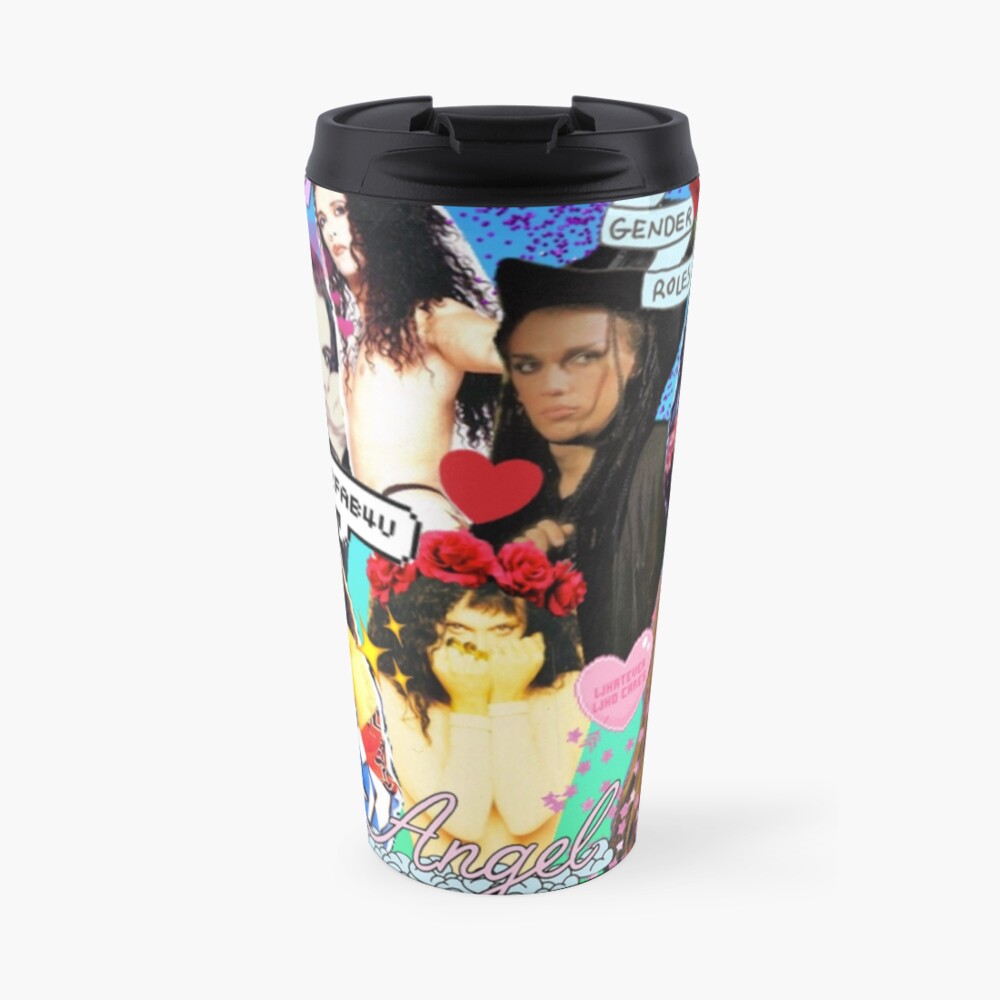Pete Burns Dead or Alive Collage Travel Mug