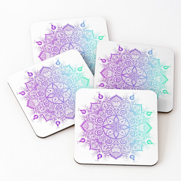 Item preview, Cool Toned Floral Mandala designed and sold by EDesrosierArt.