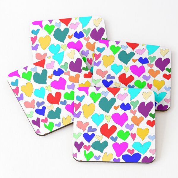 Item preview, Imperfect Hearts: colorful hearts of all colors designed and sold by Becky Hunter.