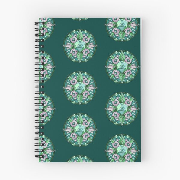 Item preview, Art Deco Style Dice Mandala-Blue-Green designed and sold by GrousyGirl.