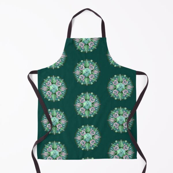 Item preview, Art Deco Style Dice Mandala-Blue-Green designed and sold by GrousyGirl.