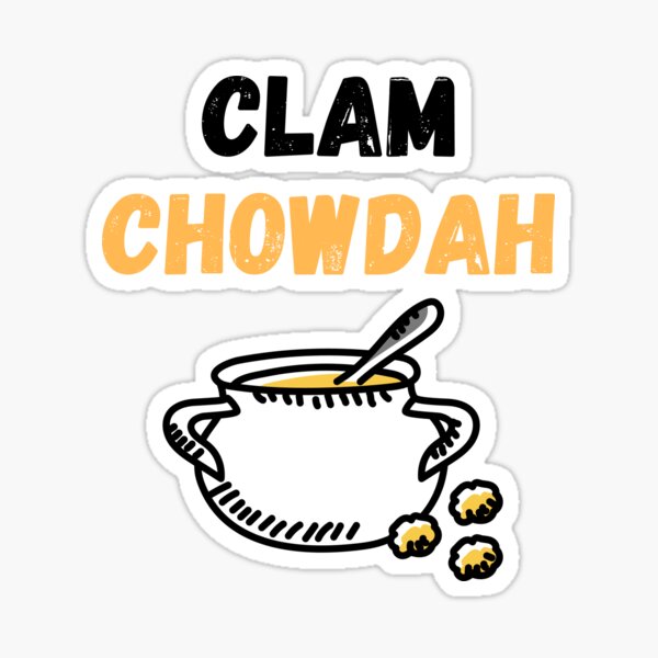 Vista previa del artículo con la obra «Chowdah de almejas | Día Nacional de la Crema de Almejas», diseñado y vendido por CelebratoryWear.