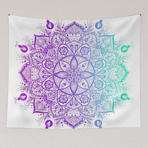Item preview, Cool Toned Floral Mandala designed and sold by EDesrosierArt.