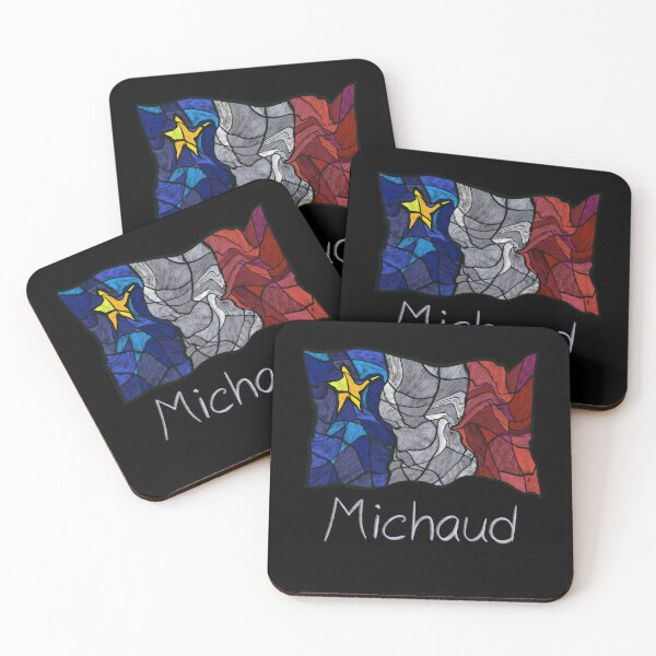 Artikelvorschau, Akadische Flagge flüssiges Pastellmosaik Michaud Buntglas entworfen und verkauft von ColoursOfFrance.