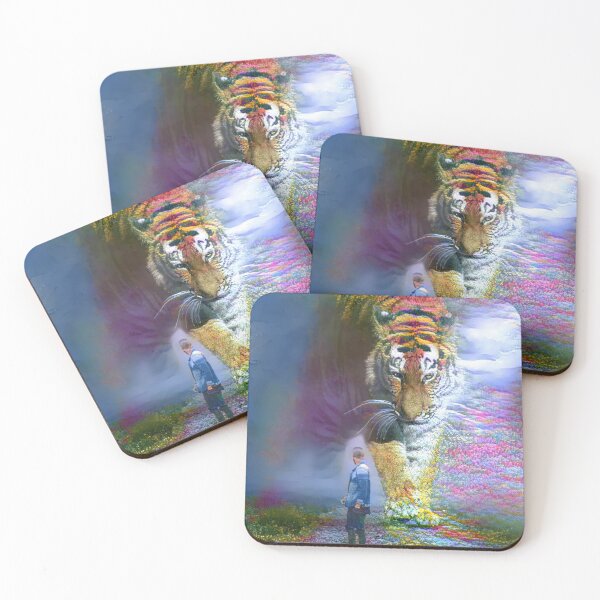 Item preview, Man facing wild cat illustration premium design  designed and sold by truemoneyman.