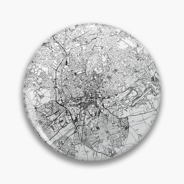 Item preview, Nottingham White Map designed and sold by multiplicitymap.