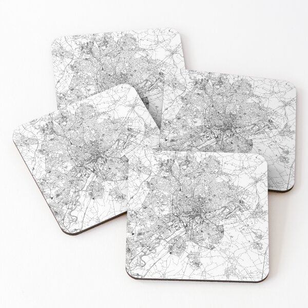 Item preview, Nottingham White Map designed and sold by multiplicitymap.