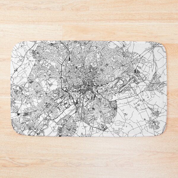 Item preview, Nottingham White Map designed and sold by multiplicitymap.