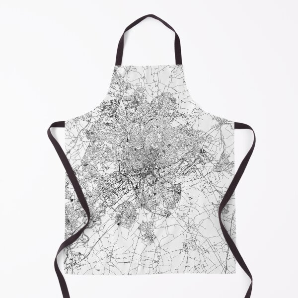 Item preview, Nottingham White Map designed and sold by multiplicitymap.