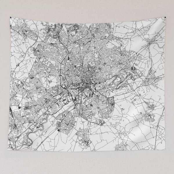 Item preview, Nottingham White Map designed and sold by multiplicitymap.