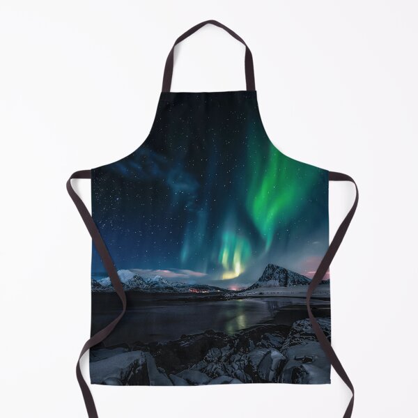 Item preview, Northern Lights Over The Mountains During Night Time Pic designed and sold by oemeo.
