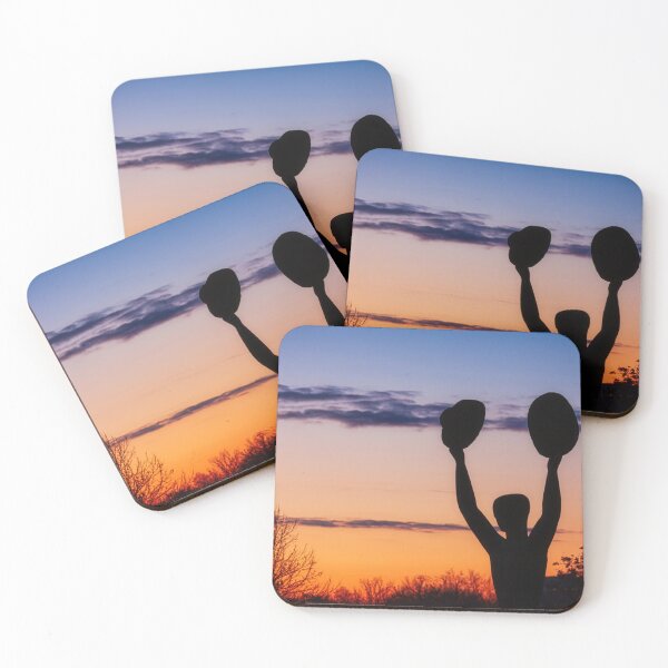 Item preview, Man with two hats at sunset designed and sold by Travelways.