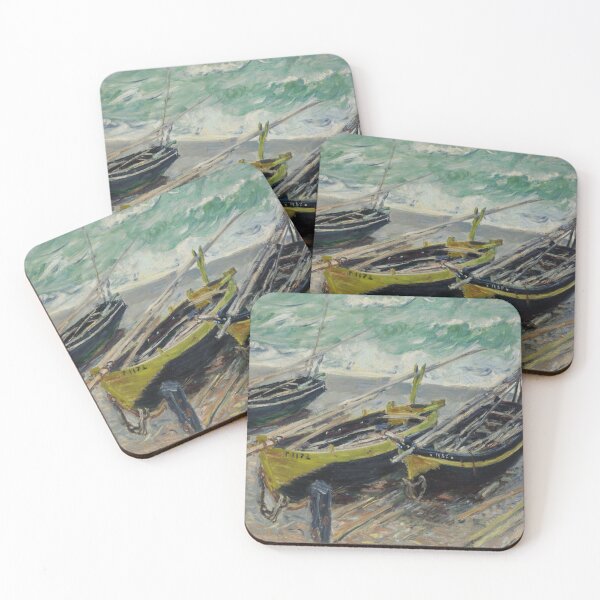 Item preview, Claude Monet's Three Fishing Boats designed and sold by mosfunky.