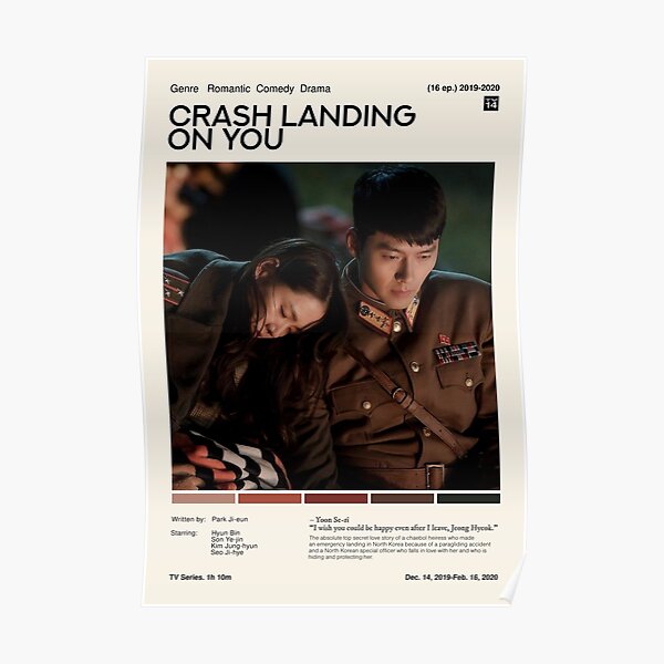 Crash atterrissant sur vous (2019-2020) | affiche minimaliste Poster