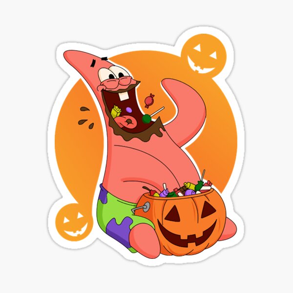 "Patrick Halloween " Sticker by Izjuosjbx Redbubble