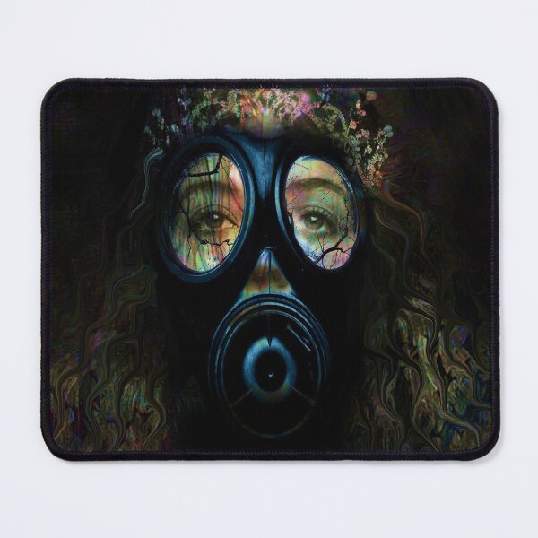 Item preview, Dystopian Princess, Dark Art Gothic Gas Mask Digital Glitch Art designed and sold by IzabellaBlue.