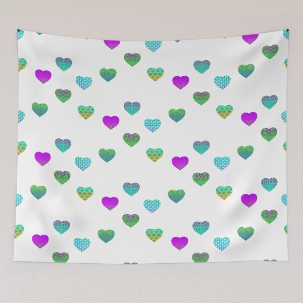 Item preview, Geometric Ombre Valentines Hearts designed and sold by MintGreenBubble.