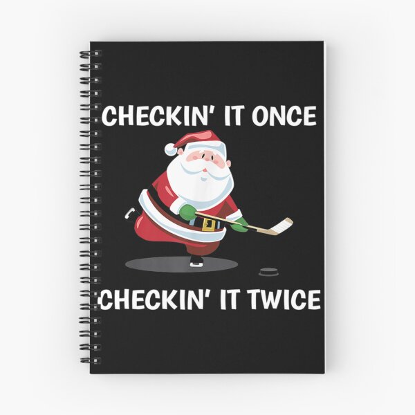 Item preview, Santa Playing Ice Hockey Checking It Once, Checking It Twice Classic T-Shirt designed and sold by amiyacunni.