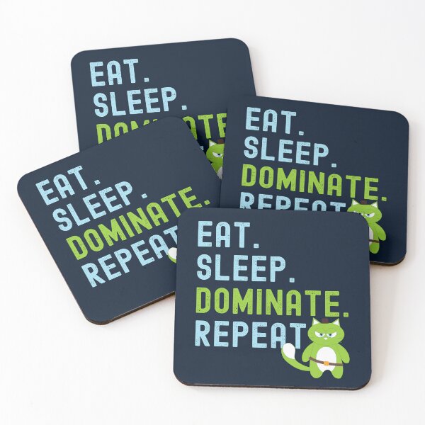 Item preview, Eat Sleep Dominate Repeat-Cat Ruler-Funny Cat-Cat Meme-Funny Kitty-Crazy Cat-Eat Sleep Repeat Cat designed and sold by SighFly52.