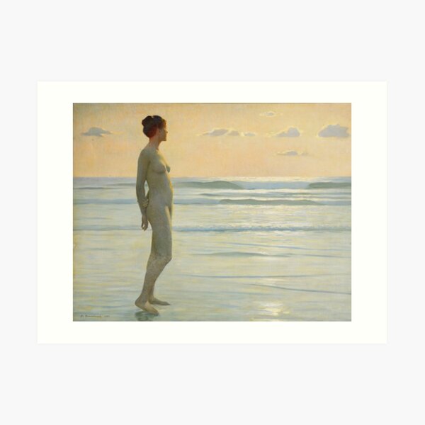 バリ絵画:beach girls Girl on the Beach (Mädchen am Strand) - Max Nonnenbruch