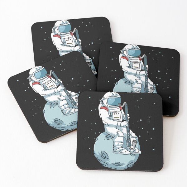 Aperçu de l'œuvre Cadeaux Clarinette Basse Enfants Clarinette Basse Astronaute Clarinette Basse créée et vendue par TusiNio.