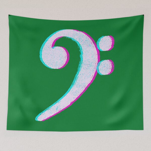 Item preview, Bass Glitch clef note clef bass clef designed and sold by TusiNio.