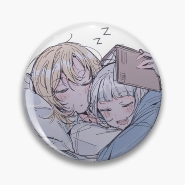 Item preview, Gura and Ame sleeping together  designed and sold by AszaAri.