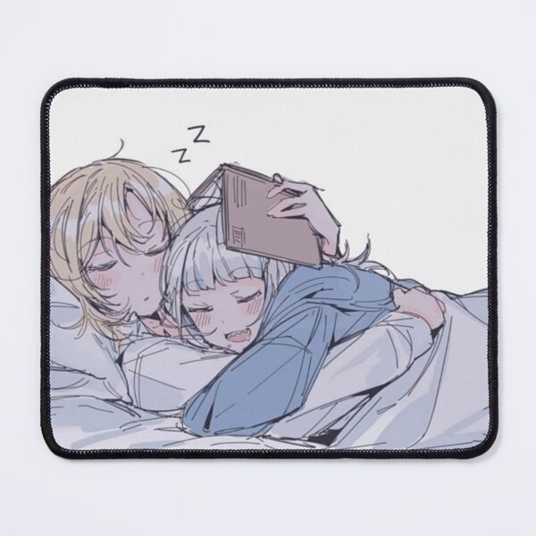 Item preview, Gura and Ame sleeping together designed and sold by AszaAri.