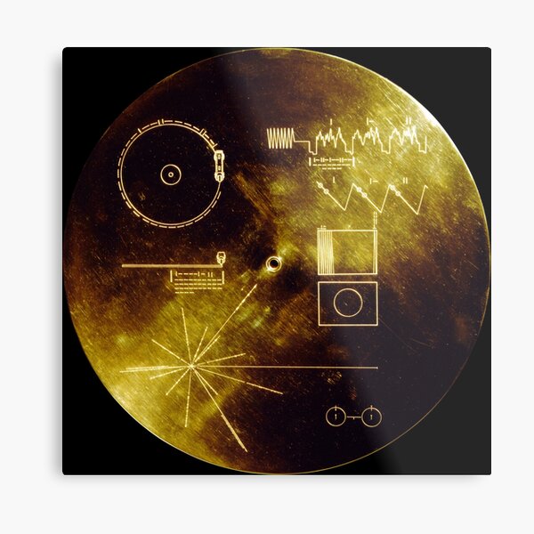 The Golden Record Cover - Transparent Version Metal Print