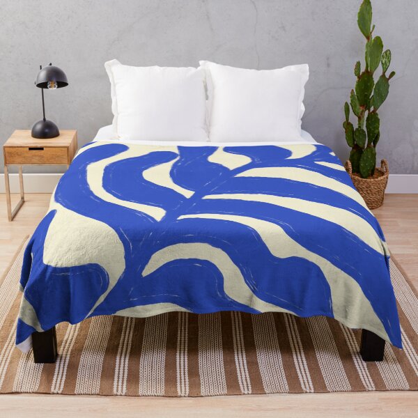 Item preview, Blue Minimalist Leaves Line Art designed and sold by MaiZephyr.