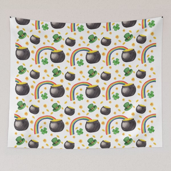 Item preview, Pot of Gold At The End of Rainbow Clover Irish St Patrick's Day designed and sold by ILLYL Creatives.
