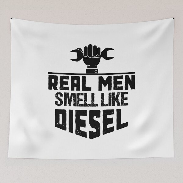Item preview, Real men smell like diesel, diesel mechanic, trucker designed and sold by OutLoudDesigns.